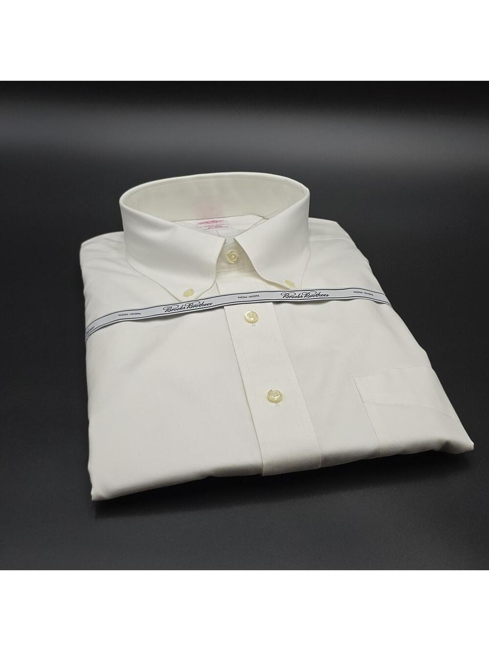Men's Brooks Brothers New Traditional Fit White Button-Down Shirt 17-34